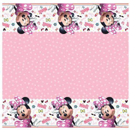 Minnie Mouse - Rectangle Plastic Tablecover - SKU:79233 - UPC:011179792337 - Party Expo
