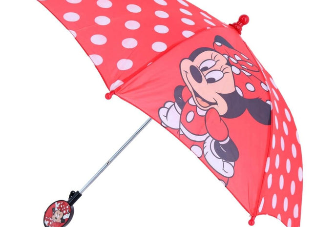 Minnie Mouse - Red Umbrella with Clamshell Handle - SKU:MIN2110STK - UPC:081715953539 - Party Expo