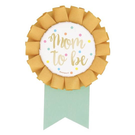 Baby Shower - "Mom To Be" Badge - SKU:73407 - UPC:011179734078 - Party Expo