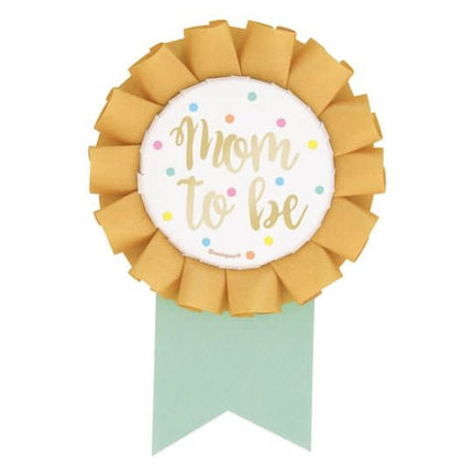 Baby Shower - "Mom To Be" Badge - SKU:73407 - UPC:011179734078 - Party Expo