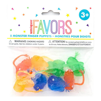 Monster Finger Puppets Party Favors - SKU:84734 - UPC:011179847341 - Party Expo