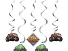 Monster Truck Rally Dizzy Danglers - SKU:340081 - UPC:039938621018 - Party Expo