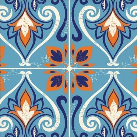 Moroccan Tile Mosaic Lunch Napkins (16ct) - SKU:332663 - UPC:039938514433 - Party Expo