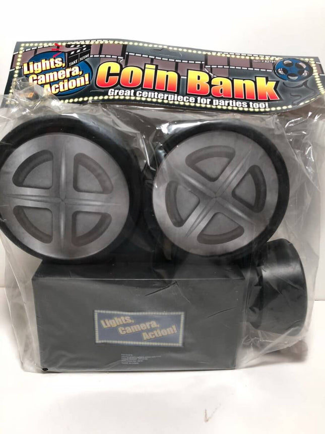 Movie Star "Lights, Camera, Action" Coin Bank - SKU:62791 - UPC:721773627910 - Party Expo