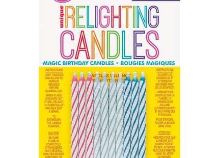 Multicolor Magic Birthday Candle (10ct) - SKU:9805M - UPC:011179980536 - Party Expo