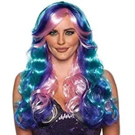 Multicolored Mermaid Wig - SKU:30645 - UPC:843248157576 - Party Expo