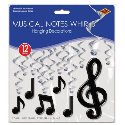 Musical Notes Whirls - SKU:53409 - UPC:034689087571 - Party Expo