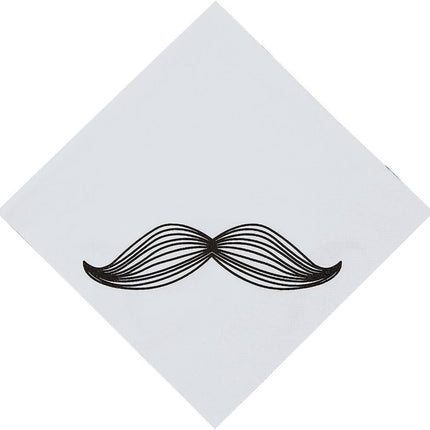 Mustache Party Lunch Napkins (16ct) - SKU:5P-3/5303 - UPC:886102355961 - Party Expo
