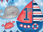 Nautical 1st Birthday Lunch Napkin - SKU:58172 - UPC:011179581726 - Party Expo