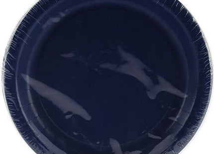 Navy 9" Plates - SKU:471137B - UPC:039938147822 - Party Expo