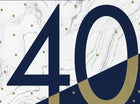 Navy & Gold Milestone 40th Birthday Lunch Napkins (16ct) - SKU:357607 - UPC:039938882228 - Party Expo
