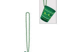 Necklace with Bling Shot Glass St Patrick - SKU:210209 - UPC:048419736097 - Party Expo