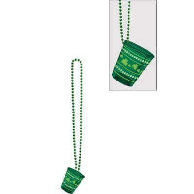 Necklace with Bling Shot Glass St Patrick - SKU:210209 - UPC:048419736097 - Party Expo