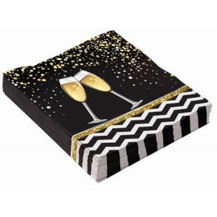 New Year's Napkins - SKU:F79636 - UPC:721773796364 - Party Expo