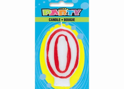 Number '0' Deluxe Birthday Candle - SKU:360-0 - UPC:011179360000 - Party Expo