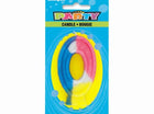 Rainbow Number Birthday Candle #0 - SKU:350-0 - UPC:011179350001 - Party Expo