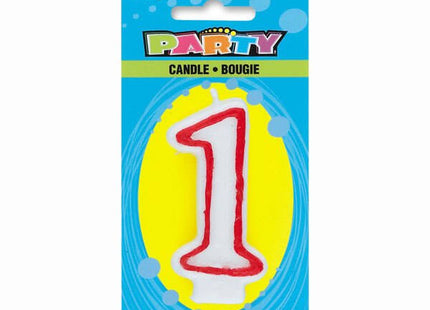 Number '1' Deluxe Birthday Candle - SKU:360-1 - UPC:011179360017 - Party Expo