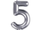 Number '5' Cake Candle - Silver - SKU:339968 - UPC:039938619831 - Party Expo