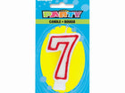 Number '7' Deluxe Birthday Candle - SKU:360-7 - UPC:011179360079 - Party Expo