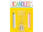 Number '7' Flashing Candle Holder with Birthday Candle - SKU:37537 - UPC:011179375370 - Party Expo