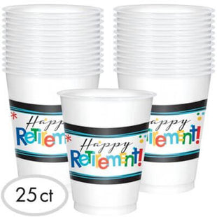 Officially Retired - 16oz Plastic Cups (25ct) - SKU:421552 - UPC:013051754983 - Party Expo
