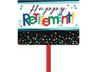 Officially Retired - Happy Retirement Celebration Yard Sign - SKU:191552 - UPC:013051594473 - Party Expo