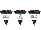 Officially Retired - Retirement Party Pennant Banner Kit - SKU:120220 - UPC:013051594589 - Party Expo