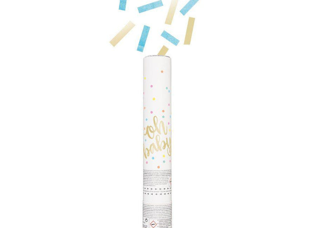 Gender Reveal - "Oh Baby" Pink Confetti Cannon - SKU:61845 - UPC:011179618453 - Party Expo