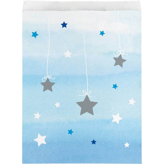One Little Star Boy - Paper Treat Bags - SKU:322238 - UPC:039938389635 - Party Expo