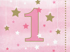 One Little Star Girl - 1st Birthday Beverage Napkins (16ct) - SKU:322253 - UPC:039938389789 - Party Expo