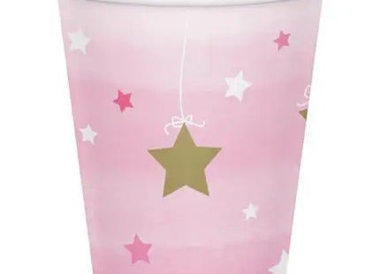 One Little Star Girl - 9oz Paper Cups (8ct) - SKU:322254 - UPC:039938389796 - Party Expo