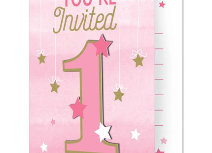 One Little Star Girl - Invitations - SKU:322268 - UPC:039938389932 - Party Expo