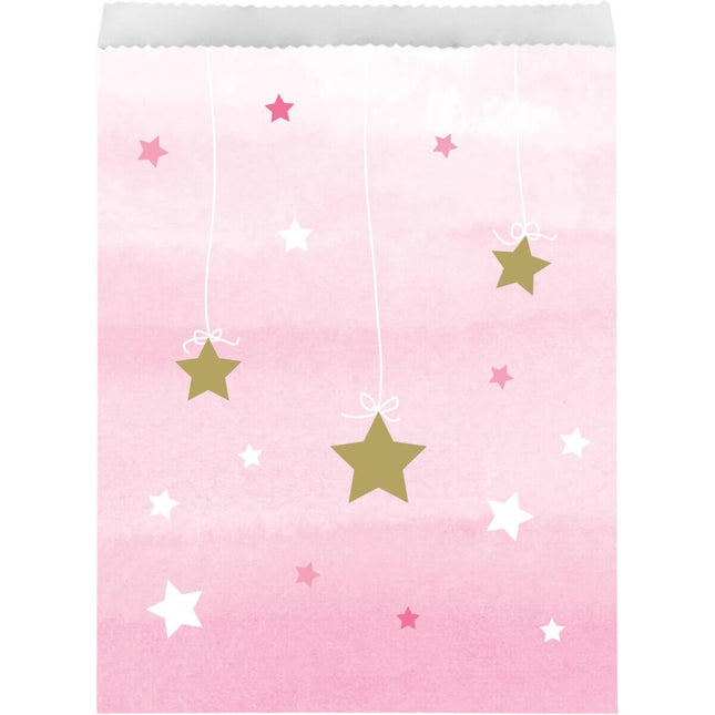 One Little Star Girl - Paper Treat Bags - SKU:322258 - UPC:039938389833 - Party Expo