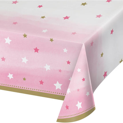 One Little Star Girl - Plastic Tablecover - SKU:322255 - UPC:039938389802 - Party Expo