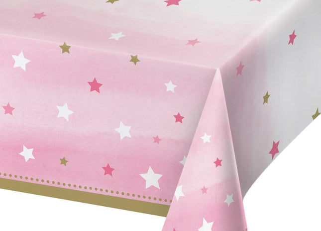 One Little Star Girl - Plastic Tablecover - SKU:322255 - UPC:039938389802 - Party Expo