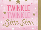 One Little Star Girl - Twinkle Twinkle Little Star Luncheon Napkins (16ct) - SKU:322251 - UPC:039938389765 - Party Expo