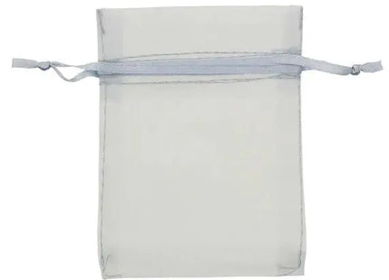 Organza Bags - Silver - SKU:340353.18 - UPC:013051366681 - Party Expo