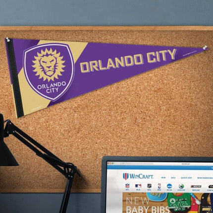 Orlando City - Felt Wool Blend Pennant - SKU:99029019 - UPC:032085990297 - Party Expo