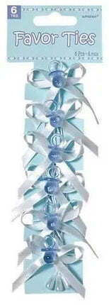 Pacifier Favor Ties - Blue - Party Expo