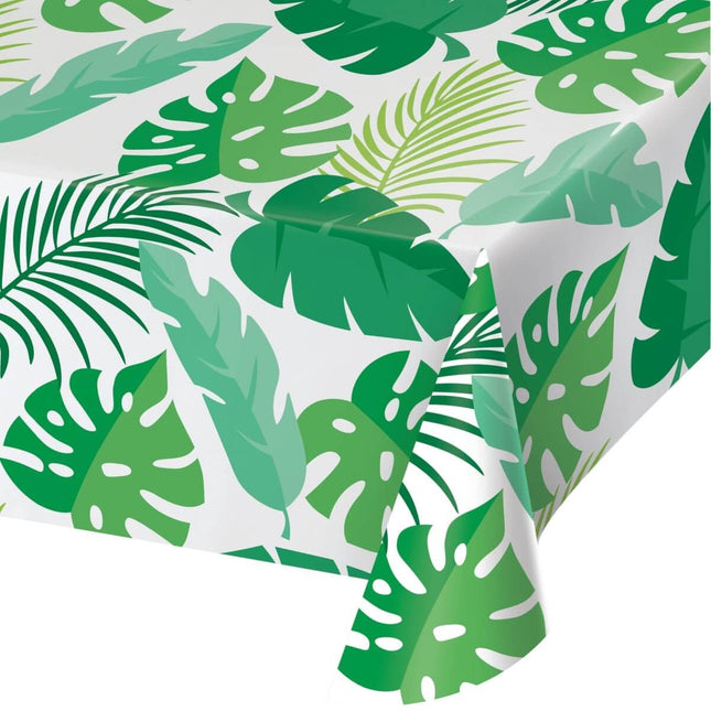 Palm Leaves Plastic Table Cover - SKU:34-6629 - UPC:039938721572 - Party Expo
