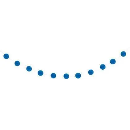 Tissue Paper Honeycomb Ball Royal Blue Garland 7ft. - Party Expo