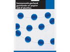 Paper Honeycomb Ball Royal Blue Garland 7Ft - SKU:63377 - UPC:011179633777 - Party Expo