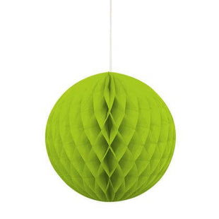 Paper Honeycomb Neon Lime Green Ball 8" - SKU:63229 - UPC:011179632299 - Party Expo