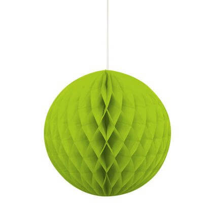 Paper Honeycomb Neon Lime Green Ball 8" - SKU:63229 - UPC:011179632299 - Party Expo