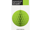 Paper Honeycomb Neon Lime Green Ball 8