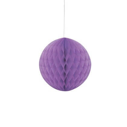 Paper Honeycomb Party Purple Ball 8" - SKU:63222 - UPC:011179632220 - Party Expo