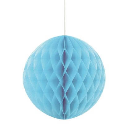 Paper Honeycomb Powder Blue Ball 8" - SKU:63221 - UPC:011179632213 - Party Expo