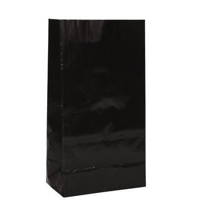Paper Party Bags -Black - SKU:59012 - UPC:011179590124 - Party Expo