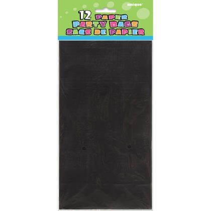 Paper Party Bags -Black - SKU:59012 - UPC:011179590124 - Party Expo