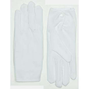 Parade Gloves-Short-W/Snap-White - SKU:F68185 - UPC:721773681851 - Party Expo